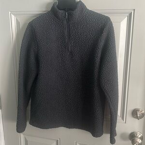 Faux fur Sherpa quarter zip sweatshirt ￼